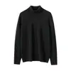 Nuevo Suéter de Punto de Cachemir 100% Puro para Otoño e Invierno, de Primera Línea, Listo para Usar, Cuello Alto para Hombre, Color Sólido, Jersey Base