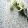 Tejido de Encaje Cepillado Hilo de Plumas Estilo Otoño e Invierno, Tejido de Encaje Flocado Floral Pequeño Polar Chenilla Elástico Nylon-Spandex
