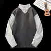 Suéter de Punto de Cuello Redondo Ropa de Punto Marca de Moda para Hombre Guapo Camisa Base Otoño e Invierno 2024 Nuevo Elegante Ajustado para Hombre