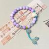 Nuevo Pulsera de Vidrio Estilo Chino León Bodhi para Mujer, Pulsera Vintage de Colores Gradiente Agrietado por Hielo, Venta al por Mayor para Atracciones Turísticas