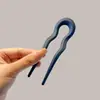 Elegante Pasador de Pelo de Acrílico en Forma de U Palillo para Recogido de Pelo de Alta Gama Nuevo Estilo Chino Artefacto para Recogido de Pelo Pasador Simple Moderno