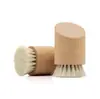 Escova de Lã de Faia para Bebê, Escova de Banho Infantil, Pente Massageador com Almofada de Ar, Escova para Aparar Cabelo, Escova de Lã de Madeira de Lótus