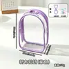 Nova bolsa de armazenamento transparente, 15cm, perfeita para carregar uma boneca de bebê ao sair; Bolsa transversal transparente de PVC, ideal para guardar e exibir bonecas de algodão
