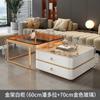 Mesa de Café Moderna Sencilla Mesa de Té Combinación Sencilla Cuadrada Plegable para el Hogar Sala de Estar Estilo Nuevo Tablero de Roca Celebridad de Internet Apartamento Pequeño