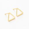 Pendientes triangulares de oro real con retención de color de 14k, pendientes hechos a mano, pendientes caseros, accesorios para pendientes, pendientes al por mayor