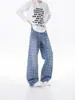 Jeans Holgados Nuevos 2024 para Hombre Estilo Coreano Modernos Versátiles Pantalones Otoño Caída Pierna Ancha Pantalones de Longitud Completa