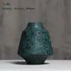 Suporte de Exibição de Vaso de Cerâmica Vintage Jingdezhen Recipiente para Flores Ornamento de Arranjo de Flores de Mesa de Hotel Frete Grátis Vaso de Cerâmica Estilo Wabi-Sabi