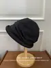 Sombrero Slouchy Retro de Borde Enrollado con Pliegues Estilo Japonés para Mujer, Nuevo Sombrero de Cubo Versátil para Verano y Otoño que Hace que el Rostro Parezca Más Pequeño