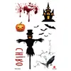 Pegatinas de tatuaje de Halloween serie de terror pegatinas de tatuaje pequeñas flores brazo pegatinas de tatuaje impermeables pegatinas de tatuaje de cicatriz pegatinas para la cara