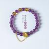 Pulsera de Hada Morada Romántica de Amor Amatista Cadena de Cristal Lavanda Mejor Amigo Estudiante Pulsera Dulce de Luna