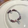 Pulsera elástica de cerámica con cuentas de estilo étnico chino nuevo, elegante, retro, versátil, de nicho, con diseño personalizado para mujer