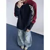 Cardigan de marca nuevo y moderno para primavera y otoño, chaqueta con bloques de color y cuello alto para hombres y mujeres, chaqueta deportiva retro holgada para parejas, moderna