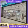 Puertas de Cortina Enrollable Transparente de Cristal Eléctricas Antirrobo para Centros Comerciales, Aeropuertos, Tiendas de Metro, Fábrica de Puertas de Cortina Enrollable Eléctricas Inteligentes con Control Remoto