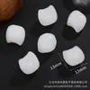 Acessórios de vidro atacado imitação de folha de jade pingente de jade branco nada cartão luz verde colar diy pulseira pingente