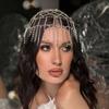 Tocados de Rejilla Sexy Transfronterizos Estilo Étnico Cadena para el Cabello con Borla Distintiva Accesorios de Moda Europeos y Americanos para Mujer Cadena para el Cabello de Mujer