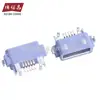 Impermeable Inverso Micro USB 5P Hembra Placa de Montaje Sumergible Impermeable Nivel de Impermeabilidad IP67