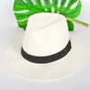 Chapéu Masculino Verão Viagem Férias Chapéu de Praia Estilo Britânico Aba Larga Chapéu de Sol Chapéu de Sol Chapéu Panamá Palha Feminino