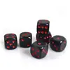 Suprimento transfronteiriço nº 16 dados arredondados com pontos pretos e vermelhos mesa de cores para jogos de tabuleiro acessórios de mahjong 1,6 cm