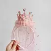 Accesorios para la Cabeza de Niña, Corona de Princesa para Bebé, Velos, Accesorios, Diadema, Sombrero de Cumpleaños, Accesorios para el Cabello, Pasadores Dulces y Exquisitos para Niñas Pequeñas