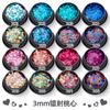 Lentejuelas ultrafinas con forma de corazón de melocotón de 3 mm, parches para uñas con destellos en forma de corazón, pegatinas para uñas con polvo brillante de diamante de alto brillo.