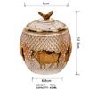 Wufu pote de açúcar de vaca vidro caixa de armazenamento decorativa armazenamento criativo pote de açúcar decoração suave fabricantes fornecimento direto vaca dourada grande