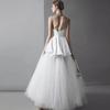 Vestido de Novia de Satén Francés 2026 Estilo Nuevo Sencillo Tirantes Finos Adelgazante Estilo Princesa Bosque Pequeño Corto Vestido de Novia de Viaje Hada