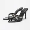 Nuevos Zapatos de Tacón Alto Estilo Francés para Primavera y Otoño, Elegantes Sandalias de Tacón de Aguja de Punta Fina con Pedrería de Gama Alta para Mujer, Zapatos de Comercio Exterior Transfronterizo