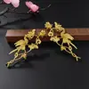 Joyería Yingyi DIY Rama de Loto Dirección Izquierda y Derecha Adorno para la Cabeza Estilo Antiguo Horquilla Material Conservación del Color por Electroforesis