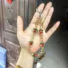 Cadena de Teléfono de Cristal de Gama Alta, Colgante con Forma de Caqui para Funda de Teléfono, Correa de Muñeca para Cámara, Colgante Antiperdida al por Mayor