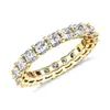 Anillo de Zirconia con Diamantes Completos de Venta Caliente para Mujer, Estilo de Lujo Ligero de Nicho, Estilo Ins Europeo y Americano, No se Desvanece, Venta al por Mayor