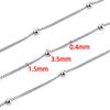 Corrente de pulso com fecho de clipe em aço inoxidável corrente de clavícula feminina colar pulseira corrente de pulso com fecho lateral em aço titânio corrente para óculos acessórios de joalheria diy