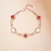 Pulseira Trevo para Mulheres Estilo Coreano Moderno Estilo Ins Pulseira de Ágata Sintética Fashion Versátil Joias de Madrepérola de Alta Qualidade