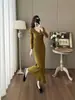 Impresionante vestido de punto de invierno para mujer, entallado en la cintura, adelgazante, elegante, adecuado para llevar debajo de un abrigo, vestido de cuello en V