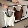 3800 # Sexy body de tirantes ajustado con espalda en U grande para mujer de principios de otoño, adecuado para usar solo o en capas