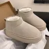 Botines Gruesos de Invierno Nuevos para Mujer, Forrados de Felpa y Engrosados para Calidez, Zapatos de Algodón Pan, Antideslizantes, que Aumentan la Altura, Botas de Piel