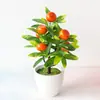 Venta al por mayor de plantas verdes simuladas transfronterizas de fábrica, adornos de plantas simuladas, bonsáis, plantas frutales en maceta