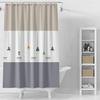 Transfronteiriço por atacado punch-free casa de banho divisória cortina banheiro espessado peva cortina de chuveiro impermeável e à prova de mofo impresso cortina de porta