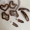 Marrón Amor Leopardo Clip Sin Marcas Tiara para Mujer Horquilla Parte Trasera Media Cola Agarre para Cabello Clip de Primavera Accesorios para el Cabello Pinza para el Cabello