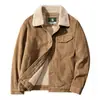 Chaqueta de Algodón con Borrego para Hombre Otoño e Invierno 2022 Chaqueta Cálida de Pana Deportiva para Hombre Chaqueta de Algodón de Marca de Moda Casual de Trabajo