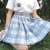 Falda plisada completa uniforme jk de una sola navaja falda de cuadros japonesa traje original auténtico camisa corta Haohai estilo universitario