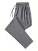 Pantalones deportivos elásticos para hombre de América verano ajuste fino talla grande pantalones de seda de hielo tubo recto secado rápido casual transpirables para hombre