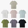Camiseta lisa de color sólido estilo coreano para mujer, de manga corta, holgada, adelgazante, cuello redondo, casual, delgada