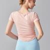 Camiseta deportiva de manga corta para mujer, para yoga, pilates, fitness, secado rápido, transpirable, estilo Pure Desire, ajustada, para correr.