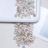 Cuentas de vidrio cuadradas, accesorios de joyería para bricolaje, cuentas sueltas de vidrio, pintura, galvanoplastia, cubo de cristal mágico transparente, cuentas de azúcar