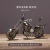 Modelo de Carro de Motocicleta Retrô Decorações para Sala de Estar Armário de Vinho Sensação de Alto Padrão Artesanato de Metal Ferro Ornamentos