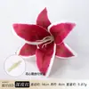 Cabeza de flor de lirio artificial 3D realista, accesorio para el cabello Hanfu, materiales para manualidades DIY, accesorio para fotos de boda, guirnalda de flores, arreglo floral