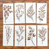 Modelo Popular da Amazon para Pintura de Flores e Grama Spray de Grafite Pintado à Mão DIY Recortável Decoração de Parede e Folheado de Madeira
