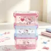 Caja de Almacenamiento Auténtica de Tres Niveles Hello Kitty - Una Delicia para Niñas, una Herramienta Mágica para Organizar el Escritorio, Caja de Almacenamiento para Papelería Estudiantil