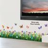 Calcomanías de pared al por mayor tres generaciones de flores y plantas removibles en la línea del zócalo sala de estar dormitorio calcomanías de pared AY701