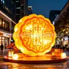 Modelo inflável de bolo da lua do Festival do Meio do Outono em forma de coelho lunar, arco de celebração de feriado, adereço de decoração de celebração em grande escala para exteriores